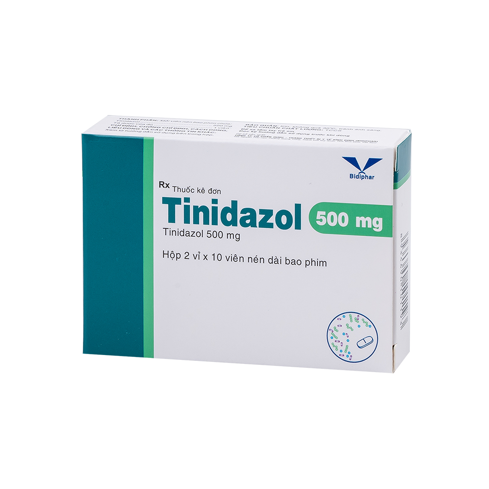 5318. Tinidazol 500Mg - (Tinidazol 500mg) - [Thùng 480 Hộp; Hộp 2 Vỉ; Vỉ 10 Viên] Bidiphar - Việt Nam