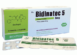 5319. Bidinatec 5 - (Enalapril maleat 5mg) - [Thùng 197 Hộp; Hộp 3 Vỉ; Vỉ 10 Viên] Bidiphar - Việt Nam