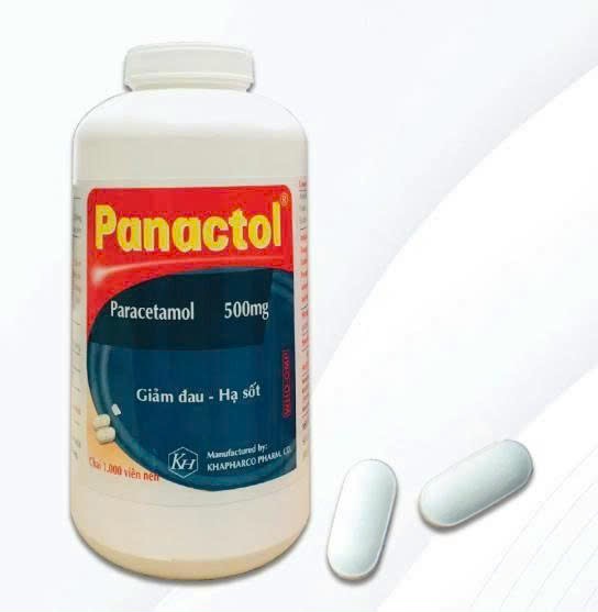 5381. Panactol - (Paracetamol 500mg) - [Thùng 24 chai; chai 1000 viên] Khánh Hòa - Viêt Nam