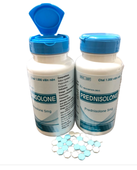 5400. Prednisolone - (Prednisolon 5mg) - [Thùng 189 chai; chai 1000 viên] Khánh Hòa - Việt Nam