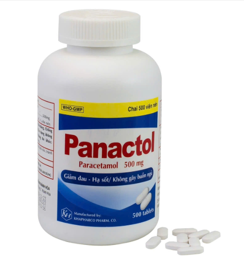 5402. Panactol 500Mg - (Paracetamol 500mg) - [Thùng 40 chai; chai 500 viên] Khánh Hòa - Việt Nam