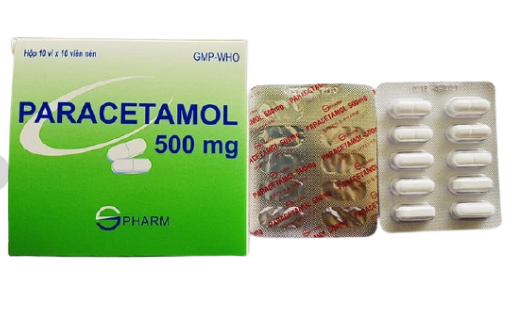 5430. Paracetamol 500Mg Vne - (Paracetamol 500mg) - [Thùng 72 hộp; hộp 10 vỉ; vỉ 10 viên] S.pharm - Việt Nam