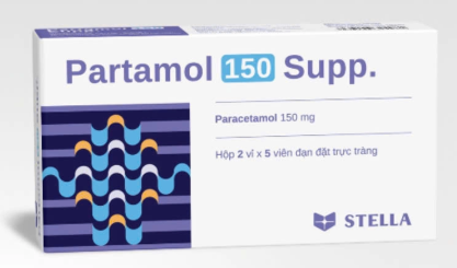 5435. Partamol 150 Supp - (Paracetamol 150mg) - [Thùng 240 Hộp; Hộp 2 Vỉ; Vỉ 5 Viên] Stella - Việt Nam