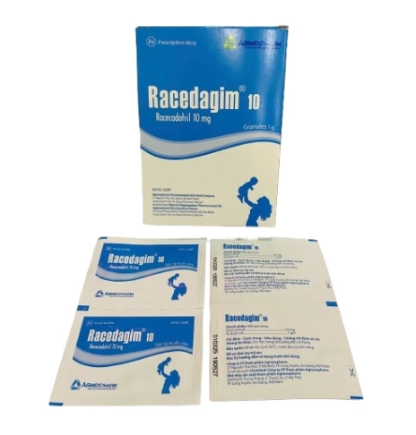 5444. Racedagim 10 - (Racecadotril 10mg) - [Thùng 195 Hộp; Hộp 30 Gói; Gói 1 G] Agimexpharm - Việt Nam