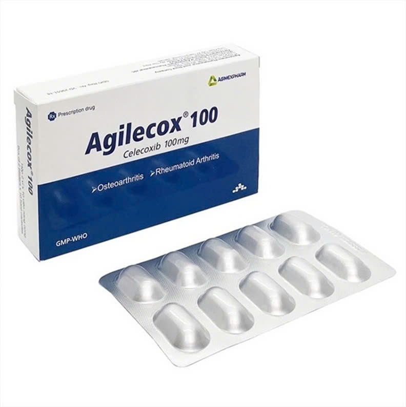 5458. Agilecox 100 Alu - (Celecoxib 100mg) - [Thùng 84 Hộp; Hộp 4 Vỉ; Vỉ 10 Viên] Agimexpharm - Việt Nam