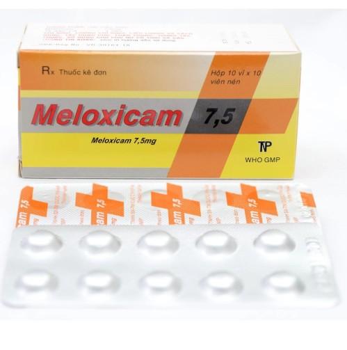 5497. Rx Meloxicam 7,5Mg - (Meloxicam 7.5mg) - [Thùng 162 Hộp; Hộp 10 Vỉ; Vỉ 10 Viên] Thành Nam - Việt Nam