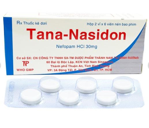 5509. TANA-NASIDON - (Nefopam HCl 30mg) - [Thùng 528 Hộp; Hộp 2 Vỉ; Vỉ 6 Viên] Thành Nam - Việt Nam