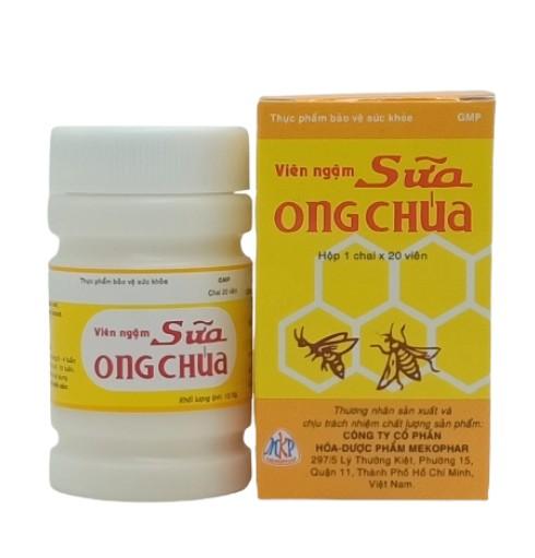 4144. Sữa Ong Chúa Vne - (Sữa Ong chúa khô 30mg) - [Thùng 352 Chai; Chai 20 Viên] Mekophar - Việt Nam