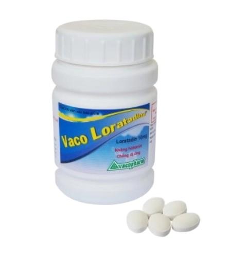 4487. Vaco Loratadine (Oval, Bf) - (Loratadin 10mg) - [Thùng 120 chai; chai 200 viên] Vacopharm - Việt Nam