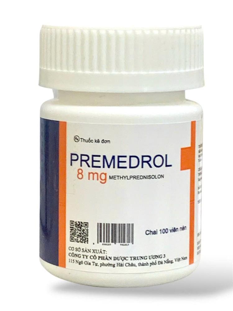 5630. Premedrol - (Methylprednisolon 8mg) - [Thùng 140 chai; chai 100 viên] Tw3 - Việt Nam