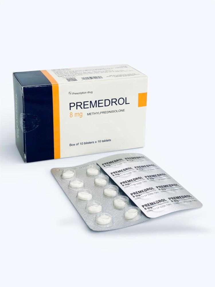 5631. Premedrol - (Methylprednisolon 8mg) - [Thùng 200 hộp; hộp 10 vi; vi 10 viên] Tw3 - Việt Nam