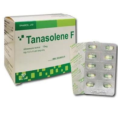 5528. TANASOLENE  F - (Alimemazine tartrat 10mg) - [Thùng 84 Hộp; Hộp 10 Vỉ; Vỉ 10 Viên] Thành Nam - Việt Nam