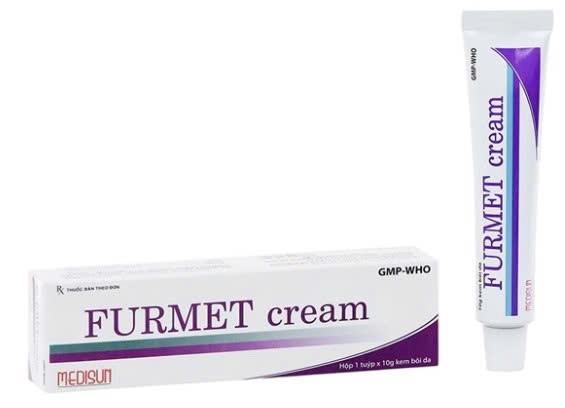 5654. Furmet Cream - (Betamethason 6,4mg + Gentamycin 10mg + Clotrimazol 100mg) - [Thùng 580 Hộp; Hộp 1 Tuýp; Tuýp 10 g] Medisun - Việt Nam
