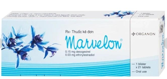 5672. Marvelon - (Desogestrel 0,15mg + Ethinylestradiol 0,03mg) - [Thùng 324 Hộp; Hộp 1 Vỉ; Vỉ 21 Viên] Organon - Đức