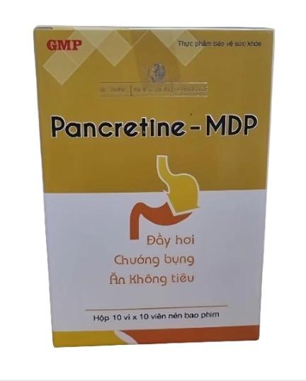 5674. Pancretin-Mdp - (Pancreatin 170mg) - [Thùng 100 hộp; hộp 10 vỉ; vỉ 10 viên] Mediphar Usa - Việt Nam