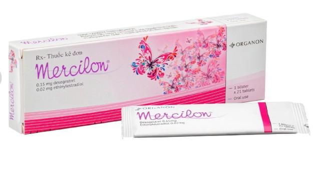 5676. Mercilon tab - (Desogestrel 0,15mg + Ethinylestradiol 0,02mg) - [Thùng 324 Hộp; Hộp 1 Vỉ; Vỉ 21 Viên] Organon - Đức
