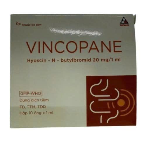 2337. Vincopane - (Hyosin – N- Butylbromid 20mg/1ml) - [Thùng 144 Hộp; Hộp 2 Vỉ; Vỉ 5 ống; ống 1 Ml] Vinphaco - Việt Nam