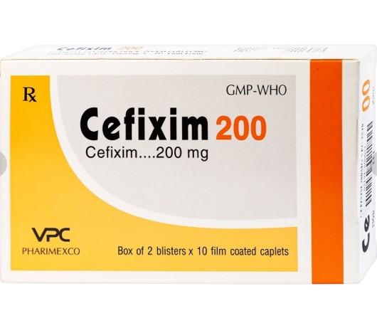 1271. Cefixim 200 - (Cefixim 200mg) - [Thùng 152 Hộp; Hộp 2 Vỉ; Vỉ 10 Viên] Cửu Long - Việt Nam