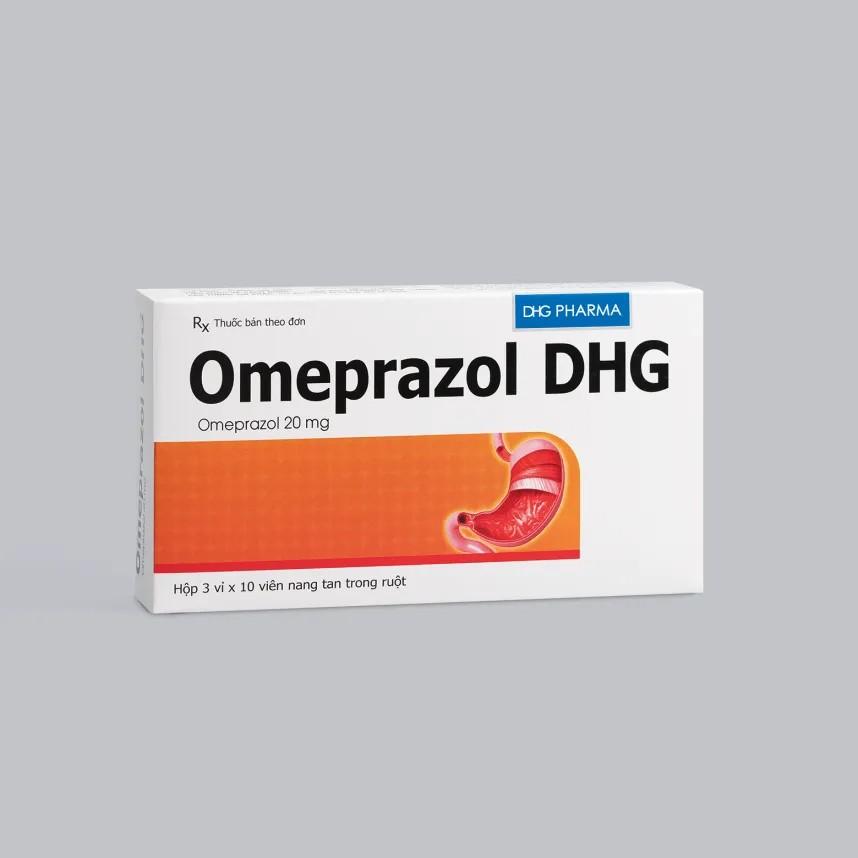 5720. Omeprazol Dhg - (Omeprazol 20mg) - [Thùng 120 hộp; hộp 3 vỉ; vỉ 10 viên] Dhg Pharma - Việt Nam