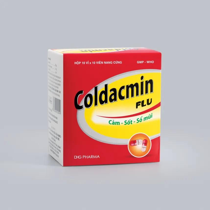 5730. COLDACMIN FLU - (Paracetamol 325 mg + Clorpheniramin maleat 2 mg) - [Thùng 72 Hộp; Hộp 10 Vỉ; Vỉ 10 Viên] DHG Pharma - Việt Nam