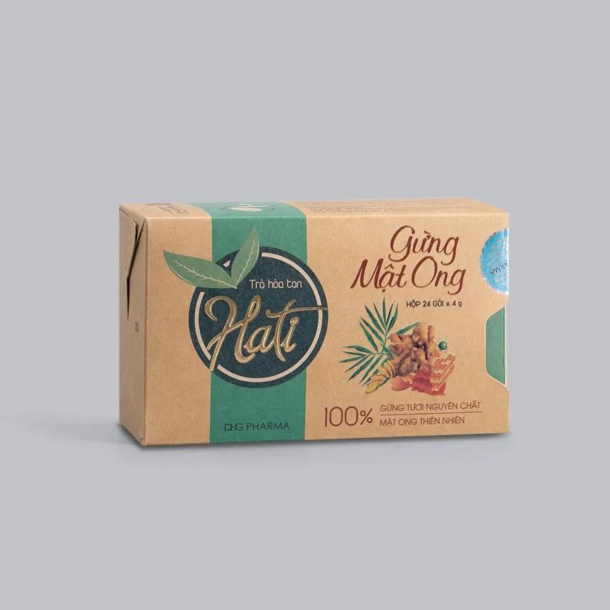 5732. Hati Gừng Mật Ong - (Dịch chiết gừng 0.8g + Mật ong 0.16g) - [Thùng 60 hộp; hộp 24 gói; gói 4 g] Dhg Pharma - Việt Nam