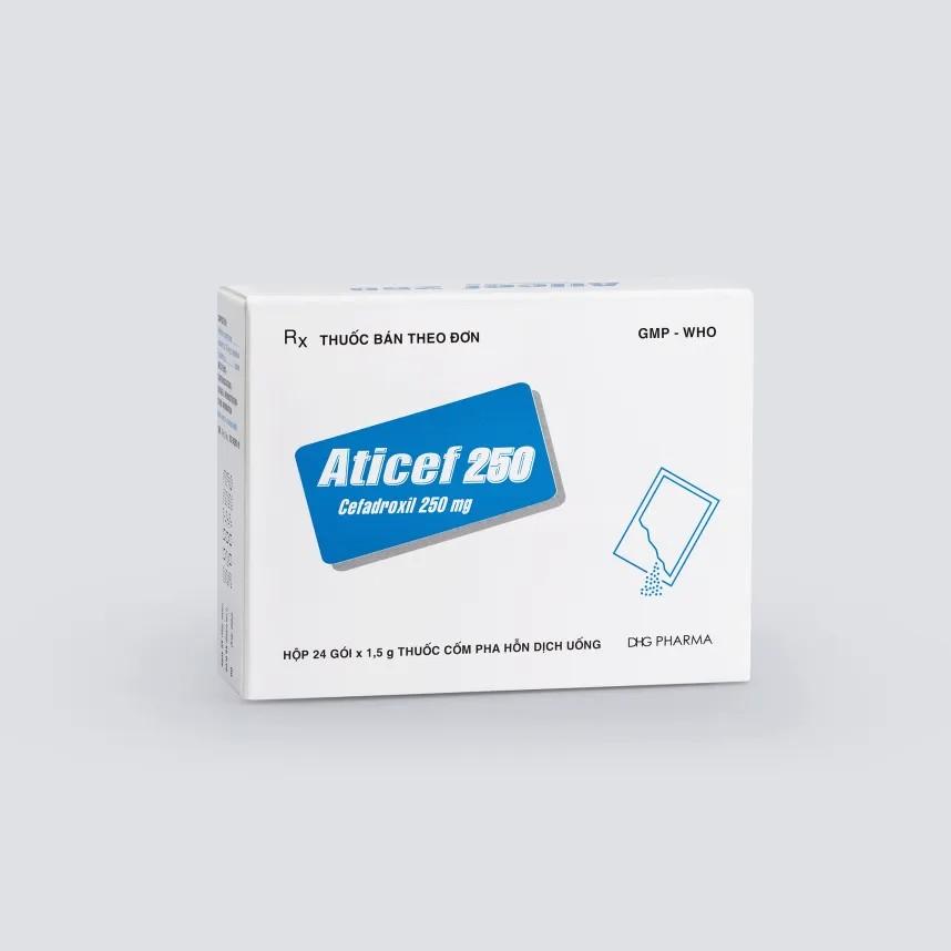 5738. Aticef 250 - (Cefadroxil 250mg) - [Thùng 144 hộp; hộp 24 gói; gói 2.25 g] Dhg Pharma - Việt Nam