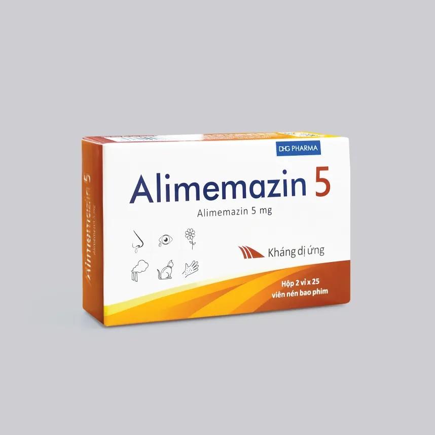 5744. Alimemazin 5 - (Alimemazin 5mg) - [Thùng 128 Hộp; Hộp 2 Vỉ; Vỉ 25 Viên] DHG Pharma - Việt Nam