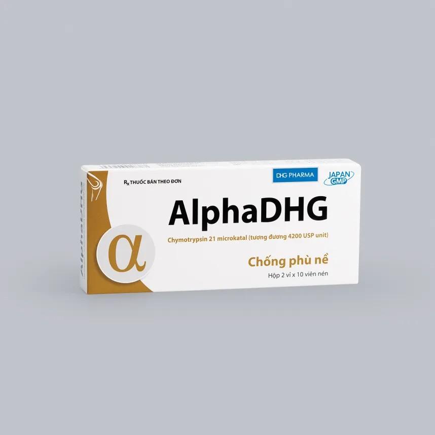 5752. Alphadhg - [Thùng 210 Hộp; Hộp 2 Vỉ; Vỉ 10 Viên] Dhg Pharma - Việt Nam
