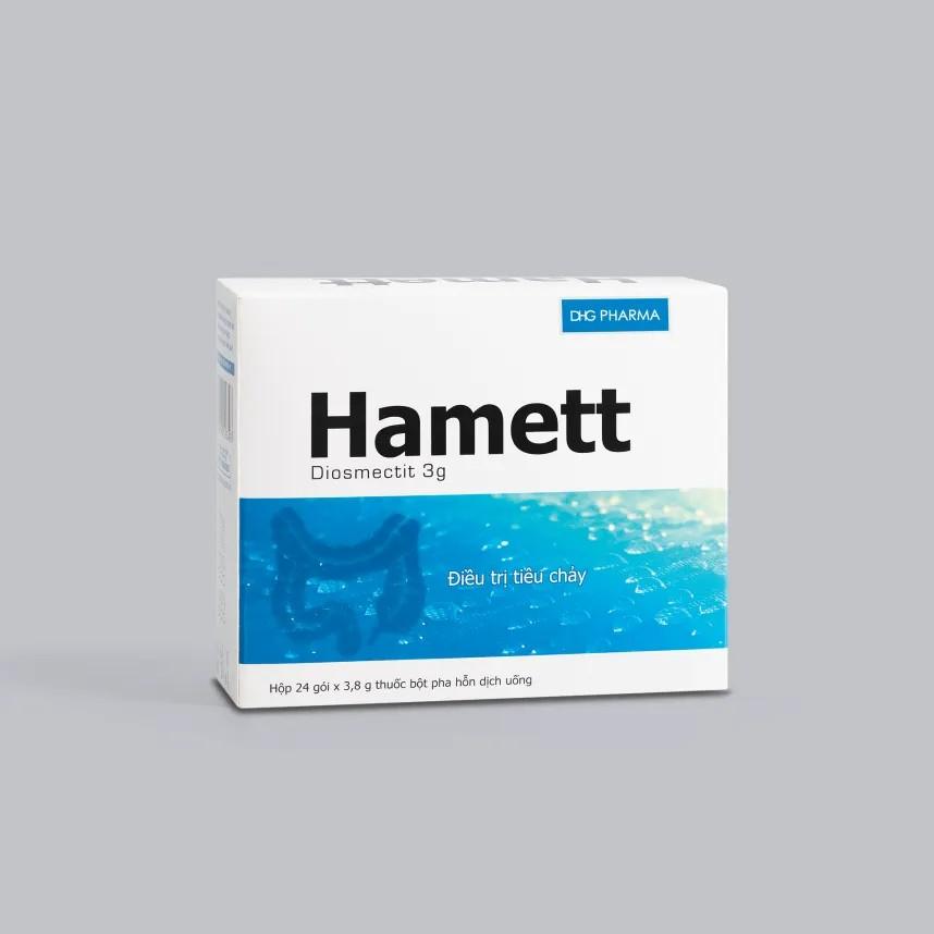 5756. Hamett - (Diosmectit 3g) - [hộp 24 gói; gói 3.8 g] Dhg Pharma - Việt Nam