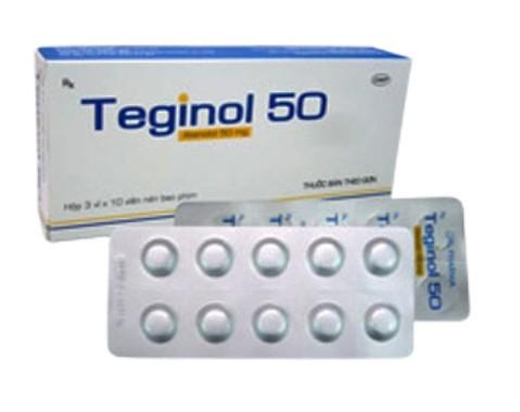 5757. Teginol - (Atenolol 50mg) - [Thùng 180 Hộp; Hộp 3 Vỉ; Vỉ 10 Viên] DHG Pharma - Việt Nam