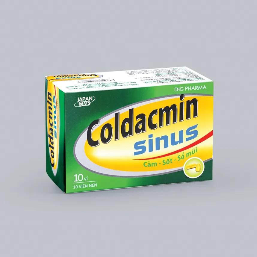 5761. Coldacmin Sinus - (Paracetamol 325mg + Clorpheniramin maleat 2mg) - [Thùng 96 Hộp; Hộp 10 Vỉ; Vỉ 10 Viên] DHG Pharma - Việt Nam