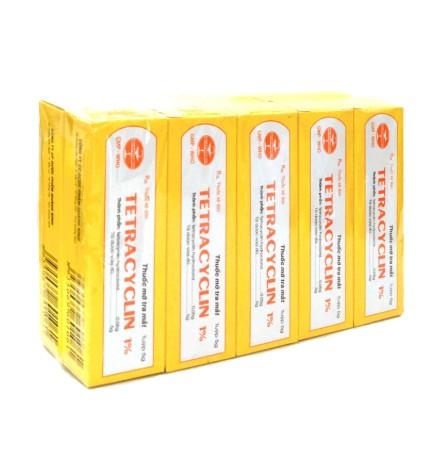 5765. Tetracyclin 1% - (Tetracyclin 1%) - [Thùng 66 Lốc; Lốc 10 Tuýp; Tuýp 5 G] Quảng Bình - Việt Nam