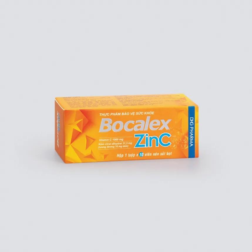 5772. Bocalex ZinC - (Vitamin C 1000 mg + Kẽm citrat dihydrat 31,3 mg) - [Thùng 400 Hộp; Hộp 1 Tuýp; Tuýp 10 Viên] DHG Pharma - Việt Nam