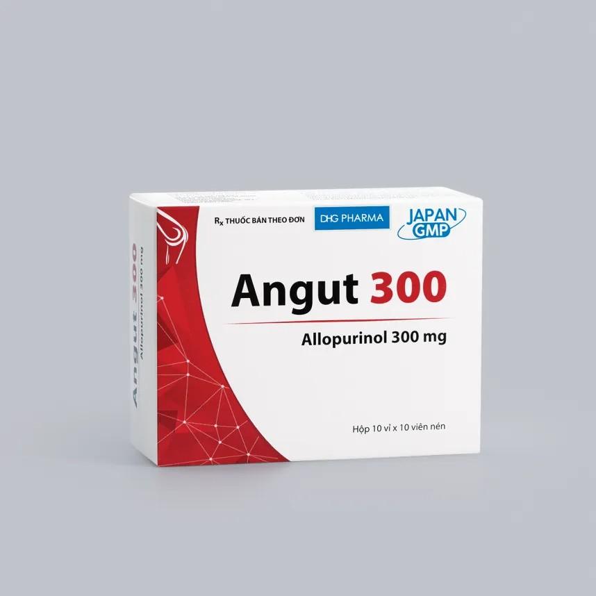 5773. Angut 300 - (Allopurinol 300 mg) - [Thùng 112 Hộp; Hộp 10 Vỉ; Vỉ 10 Viên] DHG Pharma - Việt Nam