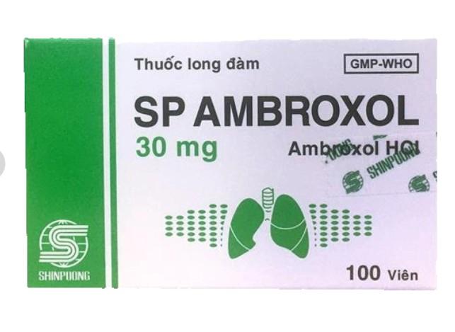 5780. Sp Ambroxol - (Ambroxol HCL 30mg) - [Thùng 480 hộp; hộp 10 vỉ; vỉ 10 viên] Shinpoong Daewoo - Hàn Quốc