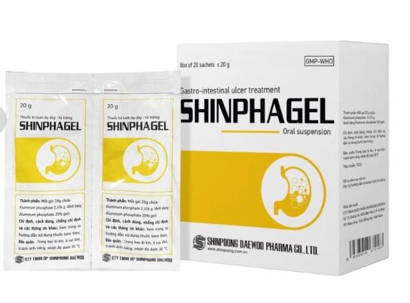 5786. Shinphagel 20G - (Aluminum phosphate 2.476g) - [Thùng 32 Hộp; Hộp 20 Gói; Gói 2 G] Shinpoong Daewoo - Hàn Quốc