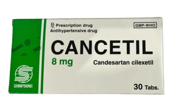 5787. CANCETIL 8mg - (Candesartan cilexetil 8mg) - [Thùng 360 Hộp; Hộp 3 Vỉ; Vỉ 10 Viên] Shinpoong Daewoo - Việt Nam