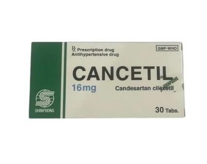5788. CANCETIL 16mg - (Candesartan cilexetil 16mg) - [Thùng 360 Hộp; Hộp 3 Vỉ; Vỉ 10 Viên] Shinpoong Daewoo - Việt Nam