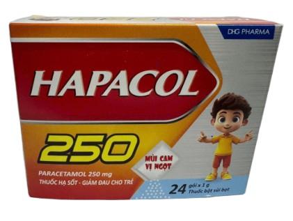 5794. Hapacol 250 - (Paracetamol 250mg) - [Thùng 144 Hộp; Hộp 24 Gói; Gói 1 G] Dhg Pharma - Việt Nam