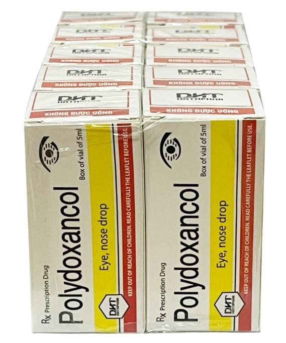 5802. Polydoxancol - (Dexamethason 5mg + Naphazolin 2.5mg + Cloramphenicol 25mg) - [Thùng 100 Lốc; Lốc 10 Chai; Chai 5 Ml] Hataphar - Việt Nam