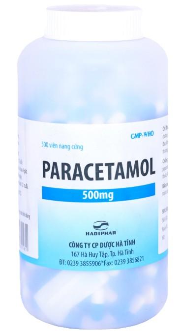 4414. Paracetamol 500Mg - (Paracetamol 500mg) - [Thùng 36 Chai; Chai 500 Viên] Hà Tĩnh - Việt Nam