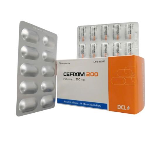 4297. Cefixim 200 (Hộp 10 Vỉ) - (Cefixim (Dưới dạng Cefixim trihydrat) 200mg) - [Thùng 60 Hộp; Hộp 10 Vỉ; Vỉ 10 Viên] Cửu Long - Việt Nam