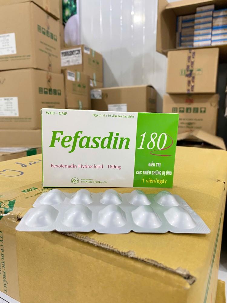 3684. Fefasdin 180Mg - (Fexofenadin HCL 180mg) - [Thùng 325 Vỉ; Vỉ 1 Hộp; Hộp 10 Viên] Khánh Hòa - Việt Nam