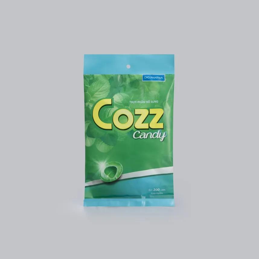5835. Cozz Candy - (Eucalyton 0.6mg + Tinh dầu gừng 0.6mg + Tinh dầu gừng 0.5mg + Tinh dầu quế 1mg + Menthol 7mg) - [Thùng 20 Gói; Gói 200 Viên] DHG Pharma - Việt Nam