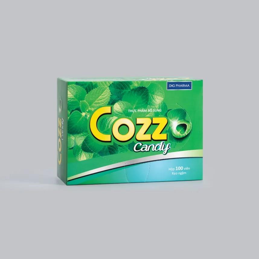 5836. COZZ CANDY - (Eucalyton 0.6mg + Tinh dầu gừng 0.6mg + Tinh dầu gừng 0.5mg + Tinh dầu quế 1mg + Menthol 7mg) - [Thùng 50 Hộp; Hộp 100 Viên] DHG Pharma - Việt Nam