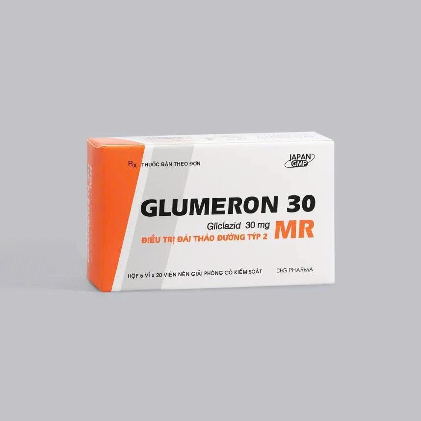 5850. Glumeron 30 MR - (Gliclazid 30mg) - [Thùng 210 Hộp; Hộp 5 Vỉ; Vỉ 20 Viên] DHG Pharma - Việt Nam