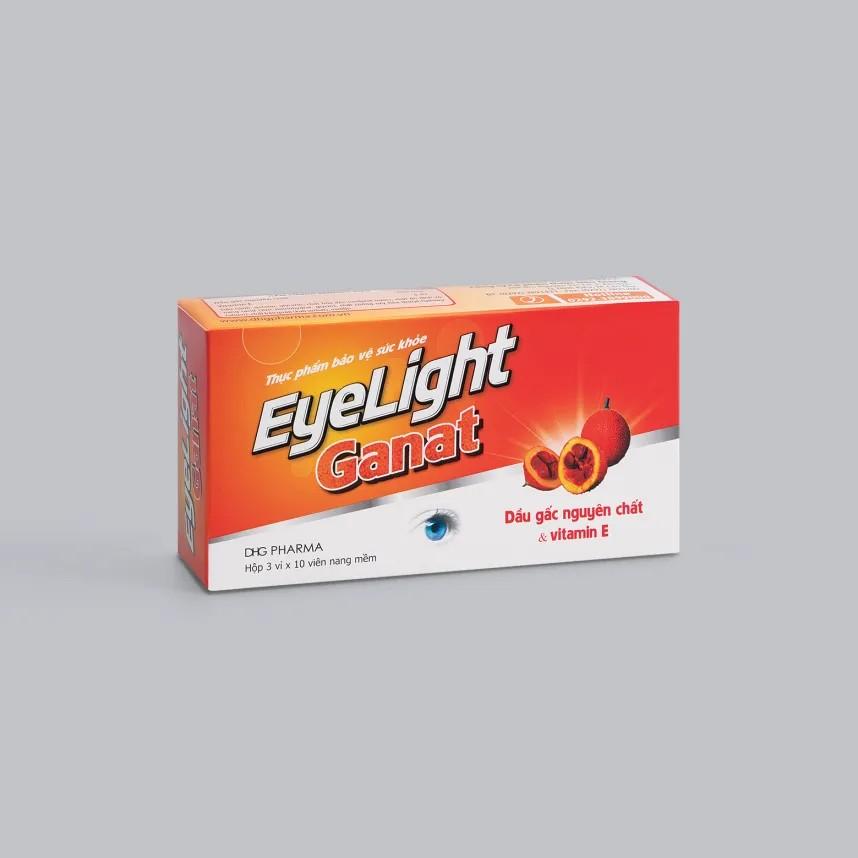 5861. Eyelight Ganat - (Vitamin E 5 IU + Dầu Gấc 200mg) - [Thùng 189 Hộp; Hộp 3 Vỉ; Vỉ 10 Viên] DHG Pharma - Việt Nam