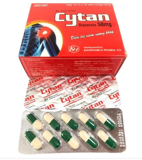1274. Cytan - (Diacerein 50mg) - [Thùng 210 Hộp; Hộp 10 Vỉ; Vỉ 10 Viên] Khánh Hòa - Việt Nam