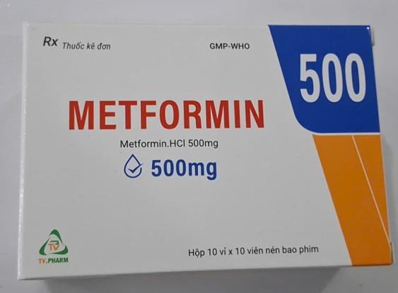 2551. Metformin 500Mg - (Metformin 500mg) - [Thùng 84 Hộp; Hộp 10 Vỉ; Vỉ 10 Viên] Trà Vinh - Việt Nam