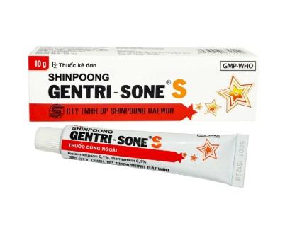 5911. GENTRI-SONE  S - (Betamethason valerate 0,1% + Gentamicin 0,1%) - [Thùng 800 Tuýp; Tuýp 10 Gram] Shinpoong Daewoo - Hàn Quốc